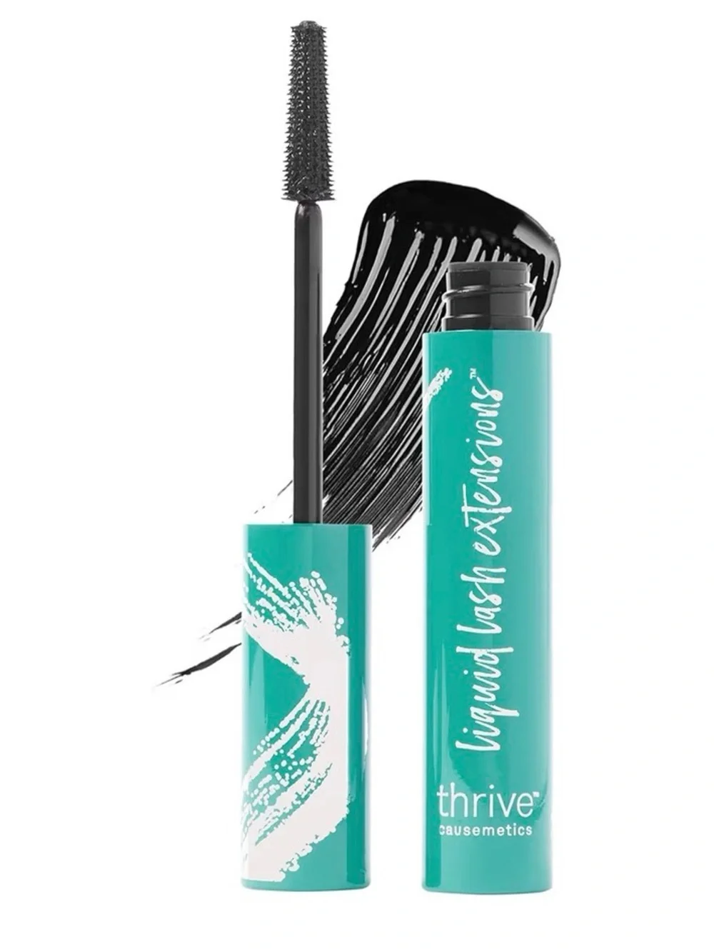 thrive causemetics Liquid Lash Extensions Mascara - Teal Tube, Black Formula